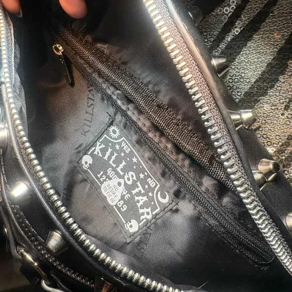 Killstar Black Studded Harness Fanny Pack - Picture 4 of 6